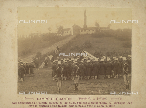 FVQ-F-182086-0000 - Commemoration of the assault carried out from the 28th Infantry Regiment in Borgo Levico in the July 23, 1866, Camp Quantin - Date of photography: 1917-1918 - Alinari Archives, Florence