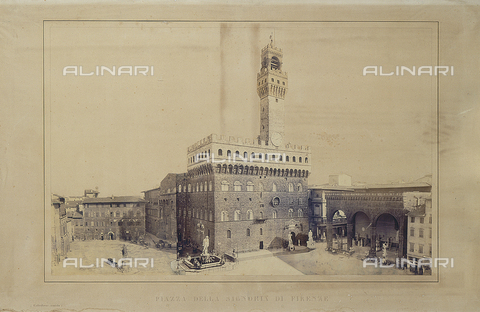 FVQ-F-198002-0000 - Piazza della Signoria in Florence - Date of photography: 1860 - Alinari Archives, Florence