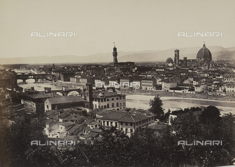 FVQ-F-206056-0000 - Panorama of the city of Florence from Monte alle Croci - Date of photography: 1860 ca. - Alinari Archives, Florence