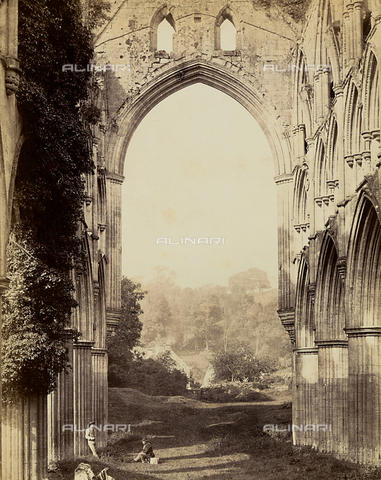 FVQ-F-210662-0000 - Ruins of Rievaulx Abbey in Helmsley, environs of Scarborough, England - Date of photography: 1868 ca. - Alinari Archives, Florence