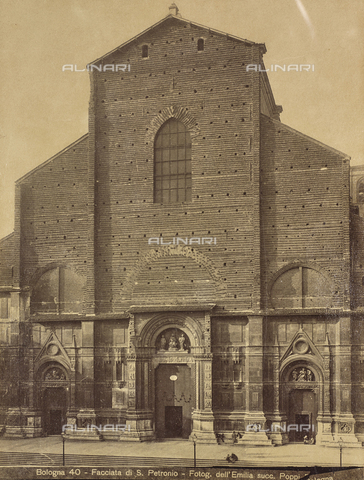 FVQ-F-221170-0000 - Facade of the church of San Petronio, Bologna - Date of photography: 1890 ca. - Alinari Archives, Florence