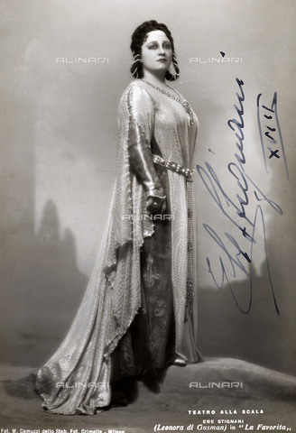 FVQ-F-P56687-0000 - Ritratto della cantante lirica Ebe Stignani (Leonora di Gusman) ne "La Favorita" - Data dello scatto: 1939 - Archivi Alinari, Firenze