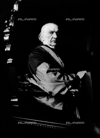 GBB-F-000611-0000 - 1884, GREAT BRITAIN: Sir William Ewart Gladstone (1809   1898), photo by by Rupert William Potter, 28 July 1884. Gladstone was a British Liberal statesman. In a career lasting over sixty years, he served as Prime Minister four separate times more than any other person. Gladstone was also Britain's oldest Prime Minister, 84 years old when he resigned for the last time. He had also served as Chancellor of the Exchequer four times (18531855, 18591866, 18731874, and 18801882) - © ARCHIVIO GBB / Archivi Alinari
