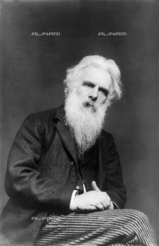GBB-F-000832-0000 - 1895 ca, GREAT BRITAIN: Eadweard J.  Muybridge  (1830 - 1904) was an English photographer who spent much of his life in the United States. He is known for his pioneering work on animal locomotion which used multiple cameras to capture motion, and his zoopraxiscope, a device for projecting motion pictures that pre-dated the flexible perforated film strip. - © ARCHIVIO GBB / Archivi Alinari