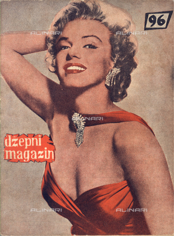 GBB-F-001745-0000 - 1958, USA : The american actress MARILYN MONROE (1926 - 1962) in a photo from 1952 in cover of yougoslavian magazine DZEPNI MAGAZIN n.96, 1958 - © ARCHIVIO GBB / Archivi Alinari