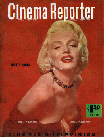 GBB-F-004195-0000 - 1955, MEXICO : The american actress MARILYN MONROE (1926 - 1962) in cover of Mexican magazine CINEMA REPORTER, 19 october 1955. Photo on cover for the pubblicity of movie HOW TO MARRY A MILLIONNAIRE (Come sposare un milionario, 1953) by Jean Negulesco. - © ARCHIVIO GBB / Archivi Alinari