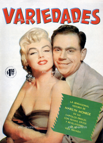 GBB-F-007125-0000 - 1955, MEXICO: The american actress MARILYN MONROE (1926-1962) with TOM EWELL in cover of Mexican magazine VARIEDADES, 1955. Photo on cover for the pubblicity of THE SEVEN YEAR ITCH by Billy Wilder - © ARCHIVIO GBB / Archivi Alinari