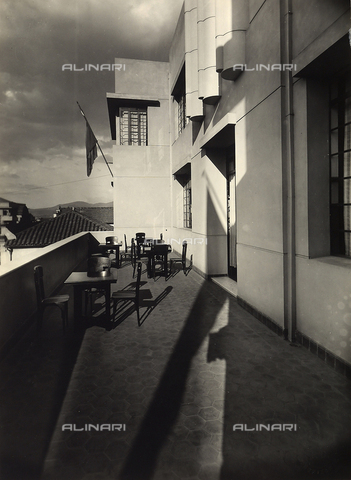 GCQ-A-003405-0016 - Activities of the Italians abroad. Casa d'Italia in Belo Horizonte: the terrace of the café - Date of photography: 1930 - 1935 ca. - Alinari Archives, Florence