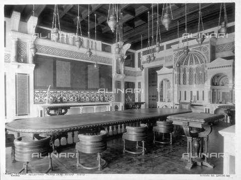 GCQ-A-003407-0008 - The dining room of the palace of His Highness, Prince Youssuf Kamal, realized by the architect Antonio Lasciac, in Cairo - Date of photography: 1910-1915 ca. - Alinari Archives, Florence