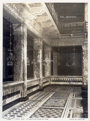 GCQ-A-003407-0020 - A corner of the Central Salon, in the Misr Bank, realized by the architect Antonio Lasciac, in Cairo - Date of photography: 1910-1915 ca. - Alinari Archives, Florence