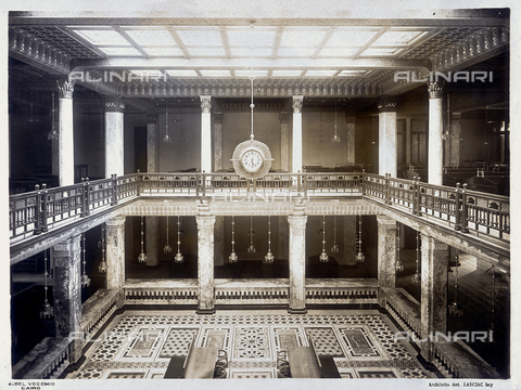 GCQ-A-003407-0022 - The Central Salon, in the Misr Bank, realized by the architect Antonio Lasciac, in Cairo - Date of photography: 1910-1915 ca. - Alinari Archives, Florence