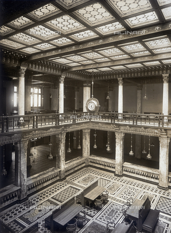 GCQ-A-003407-0023 - The Central Salon, in the Misr Bank, realized by the architect Antonio Lasciac, in Cairo - Date of photography: 1910-1915 ca. - Alinari Archives, Florence