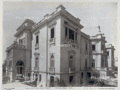 GCQ-A-003407-0043 - The southern and eastern faà§ades of the Palace of Adly Pasha Yeghean, realized by the architect Antonio Lasciac, in Cairo - Date of photography: 1910-1915 ca. - Alinari Archives, Florence