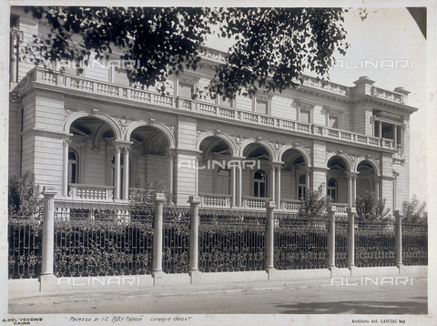GCQ-A-003407-0045 - The western loggia of the Palace of Adly Pasha Yeghean, realized by the architect Antonio Lasciac, in Cairo - Date of photography: 1910-1915 ca. - Alinari Archives, Florence