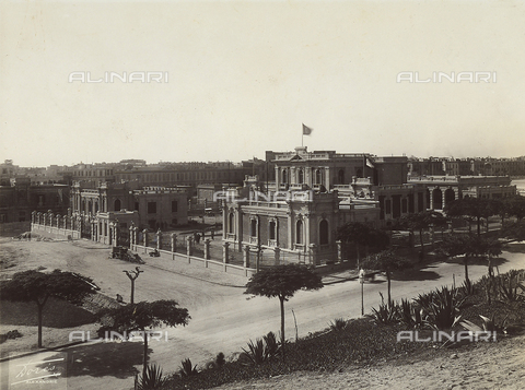 GCQ-F-000036-0000 - "Archive of work by Italian talent abroad;" seat of the Associazione Internazionale Soccorsi Sanitari in Alexandria, Egypt. The complex was built by the architect, Ernesto Verrucci - Date of photography: 1930-1940 ca. - Alinari Archives, Florence