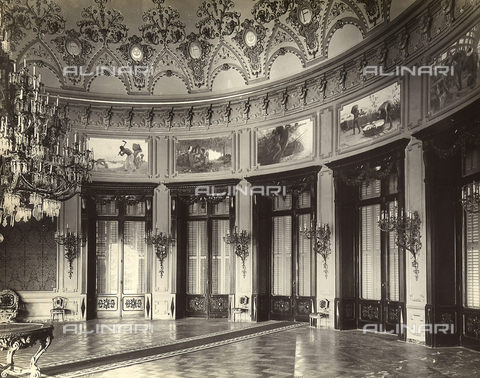 GCQ-F-000055-0000 - "Archive of works by Italian talent abroad;" interior detail of a room in the Palace of Ras et-Tin in Alexandria, Egypt, architectural work by Ernesto Verrucci - Date of photography: 1930-1940 ca. - Alinari Archives, Florence