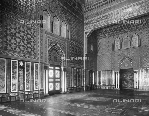 GCQ-F-000057-0000 - "Archive of works by Italian talent abroad;" interior of a sitting room in the Palace of Ras et-Tin in Alexandria, Egypt, architectural work by Ernesto Verrucci - Date of photography: 1930-1940 ca. - Alinari Archives, Florence