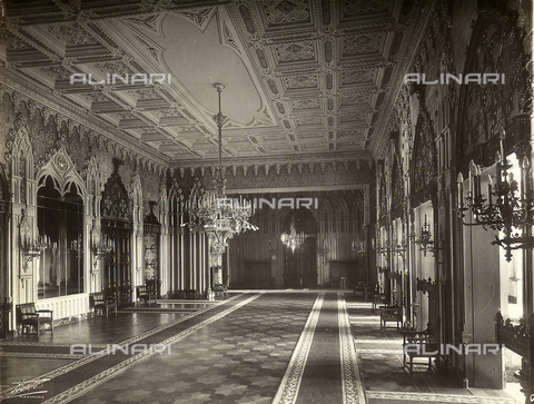 GCQ-F-000058-0000 - "Archive of works by Italian talent abroad;" the large foyer in the Palace of Ras et-Tin in Alexandria, Egypt, architectural work by Ernesto Verrucci - Date of photography: 1930-1940 ca. - Alinari Archives, Florence