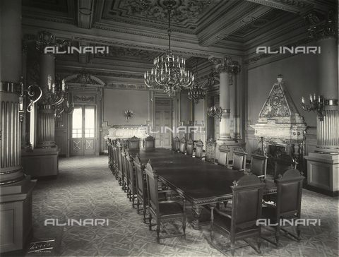 GCQ-F-009162-0000 - "Archive of the works by Italian talent abroad;" the dining room of the Royal Palace of Montazah, Alexandria, Egypt. The complex was built by the architect Ernesto Verrucci - Date of photography: 1930-1940 ca. - Alinari Archives, Florence