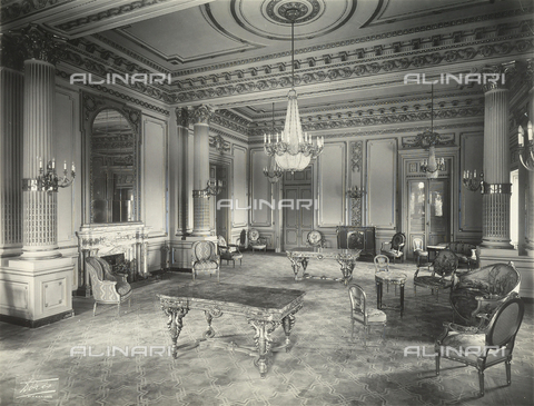 GCQ-F-009165-0000 - "Archive of the works by Italian talent abroad;" grand receiving hall of the Royal Palace of Montazah, Alexandria, Egypt. The complex was built by the architect Ernesto Verrucci - Date of photography: 1930-1940 ca. - Alinari Archives, Florence