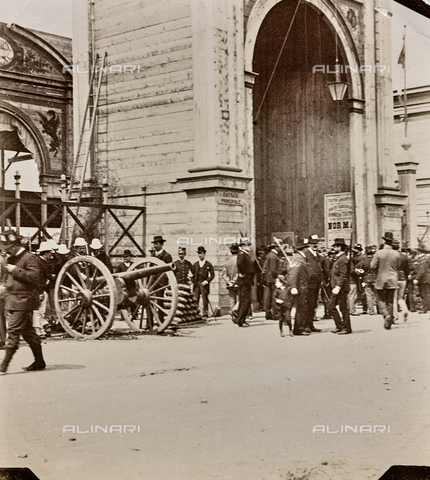 GLQ-F-003389-0000 - The entrance to the Farnesina shooting range in Rome - Date of photography: 05/1890 - Alinari Archives, Florence