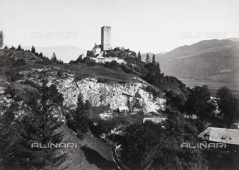 KRQ-F-000017-0000 - View of the Castle of Geiersberg near Friesach in Austria - Date of photography: 1870 ca. - Alinari Archives, Florence