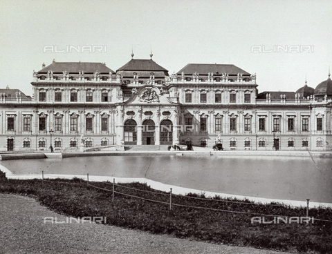 MFC-A-004636-0008 - The palace known as 'Upper Belvedere' in Vienna. In front of the palace a large pond - Date of photography: 1875-1880 - Alinari Archives, Florence