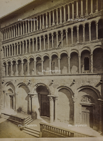 MFC-A-004659-0032 - Facade of the Church of Santa Maria della Pieve in Arezzo - Date of photography: 1860-1890 - Alinari Archives, Florence