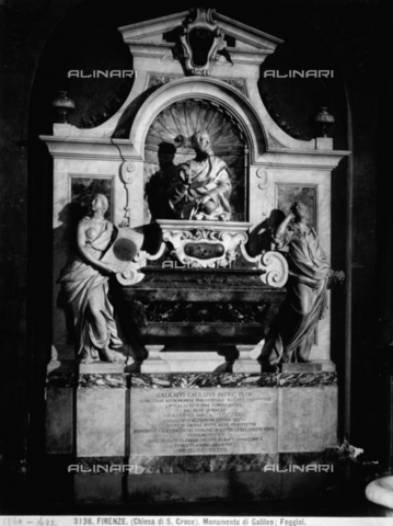 MFC-F-000647-0000 - Tomb of Galileo Galilei in the Church of Santa Croce in Florence - Date of photography: 1880-1890 ca. - Alinari Archives, Florence