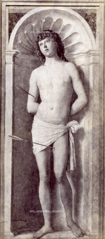 MFC-F-001014-0000 - Painting by Cima da Conegliano of Saint Sebastian - Date of photography: 1870-1890 ca. - Alinari Archives, Florence