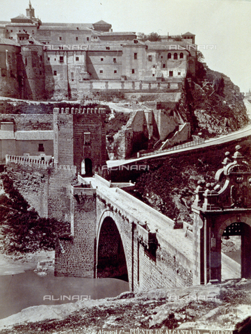 MFC-S-000094-0002 - The Bridge of Alcantara in Toledo - Date of photography: 1870-1880 ca. - Alinari Archives, Florence