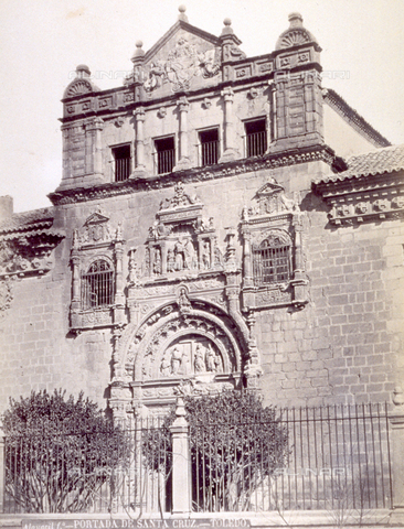 MFC-S-000094-0006 - The facade of the Museum of Santa Cruz in Toledo - Date of photography: 1870-1880 ca. - Alinari Archives, Florence