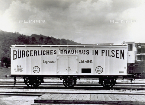 MFC-S-001066-0002 - Freight wagon for the transportation of 'Pilsen' beer - Date of photography: 1890-1900 ca. - Alinari Archives, Florence