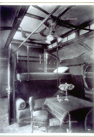 MFC-S-001066-0008 - A lounge in the coach of the inspector general of the romanian state railways - Date of photography: 1890-1900 ca. - Alinari Archives, Florence