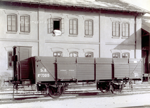 MFC-S-001066-0019 - A wagon used for transporting coal of the austrian state railways (maximum load permitted 20 tons) - Date of photography: 1890-1900 ca. - Alinari Archives, Florence