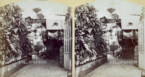 MFC-S-001916-0006 - Entrance lane of a pavilion of the 1861 italian exposition in Florence - Date of photography: 09/1861 - Alinari Archives, Florence