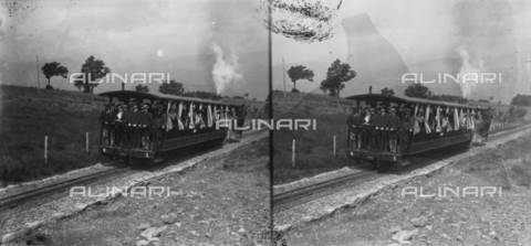 PCA-F-000008-0000 - Stereoscopic view of a small steam engine train - Date of photography: 1914 ca. - Alinari Archives, Florence