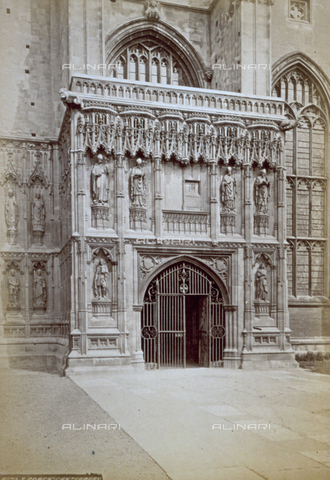 PDC-A-004572-0004 - The highly ornate fifteenth century portal in the south side of the Cathedral of Canterbury - Date of photography: 1875 - Alinari Archives, Florence