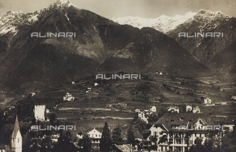 PDC-A-004613-0082 - A panoramic view of the neighborhood Obermais - Date of photography: 1920 ca. - Alinari Archives, Florence