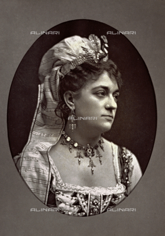 PDC-A-004660-0030 - Portrait of the young singer Anna Van Ghell, wearing stage dress - Date of photography: 1874 ca. - Alinari Archives, Florence