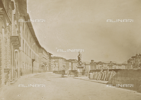 PDC-F-002940-0000 - A stretch of the Lungarno (riverside boulevard) in Pisa - Date of photography: 1865 ca. - Alinari Archives, Florence