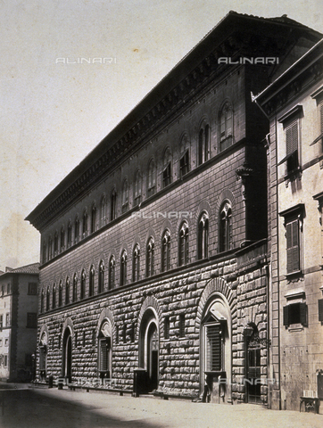 PDC-F-004392-0000 - Palazzo Medici-Riccardi, the fifteenth century palace overlooking Via Cavour in Florence - Date of photography: 1856-1865 ca. - Alinari Archives, Florence