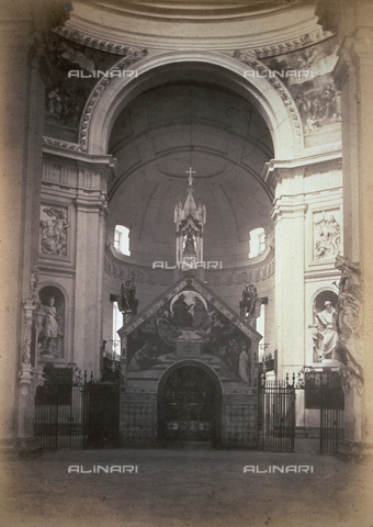 PDC-F-004410-0000 - View of the apse of the Basilica of Santa Maria degli Angeli in Assisi. In the foreground, the chapel of the Porziuncola - Date of photography: 1856 ca. - Alinari Archives, Florence