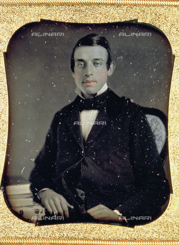 PDC-F-004717-0000 - Portrait of a young gentleman in elegant romantic attire - Date of photography: 1850-1855 ca. - Alinari Archives, Florence