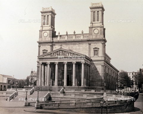 PDC-S-000252-0003 - The facade of the Church of Saint Vincent de Paul (1824-1844) in Paris - Date of photography: 1855-1865 ca. - Alinari Archives, Florence