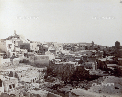 PDC-S-000275-0016 - The muslim quarter in Jerusalem - Date of photography: 1860-1870 ca. - Alinari Archives, Florence