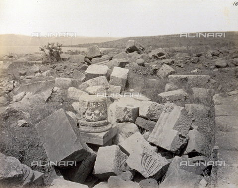 PDC-S-000275-0032 - Ruins near the lake of Gennesaret (sea of Galilee) - Date of photography: 1860-1870 - Alinari Archives, Florence