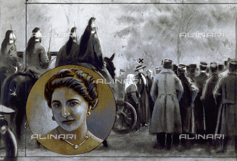 PPA-F-002581-0000 - Fotomontaggio raffigurante l'esecuzione, e il primo piano, della spia oladese Mata-Hari - Data dello scatto: 14 Settembre 1917 - Archivi Alinari, Firenze