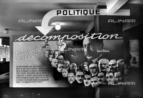 RVA-S-001207-0014 - World War II. Exhibition "Le Juif et la France" at the Berlitz palace. The French Jewish politicians. Paris, October 1941. - Data dello scatto: 01/10/1941 - LAPI / Roger-Viollet/Alinari
