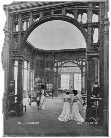 RVA-S-014575-0003 - The 1900 Universal Exhibition in Paris: Inside the Pavilion of Decorative Arts at the Esplanade des Invalides - Date of photography: 1900 ca. - Neurdein / Roger-Viollet/Alinari